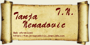 Tanja Nenadović vizit kartica